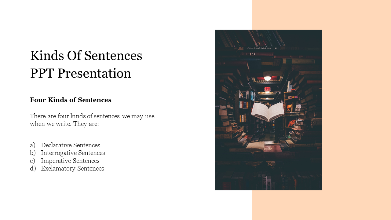 Creative Kinds of Sentences PPT Presentation Template